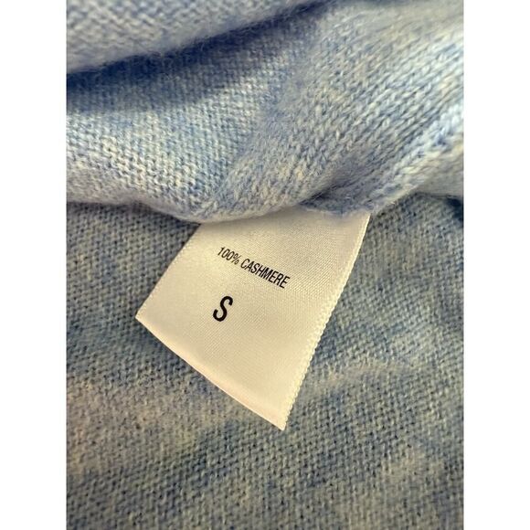 NWT $420 Towne by Elyse Walker 100% Cashmere V-Neck Sweater Men’s Blue S - Picture 11 of 12